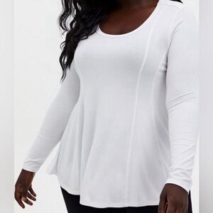 MAKE OFFER! A Special Deal! Torrid Super Soft Knit Long Sleeve White Top